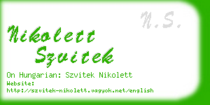nikolett szvitek business card
